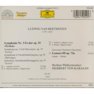 BEETHOVEN - Karajan - Symphonie n°3 op.55 'Héroïque'